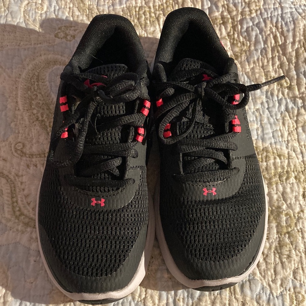 Under Armour pink and black sneakers
